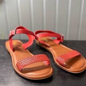 Mia Red Brown Calista Sandal Size 10